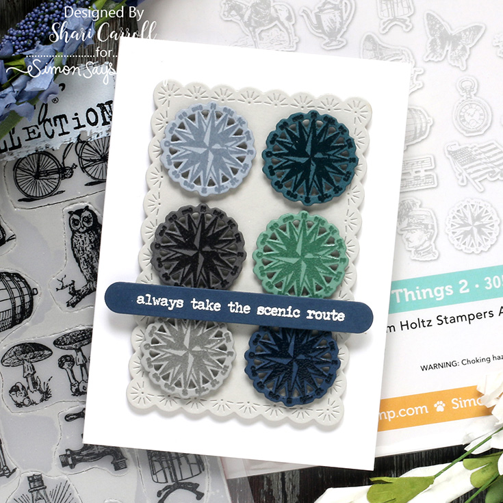Shari Carroll Tim Holtz Random Things Coordinating Dies Blog Hop Tiny Things 2